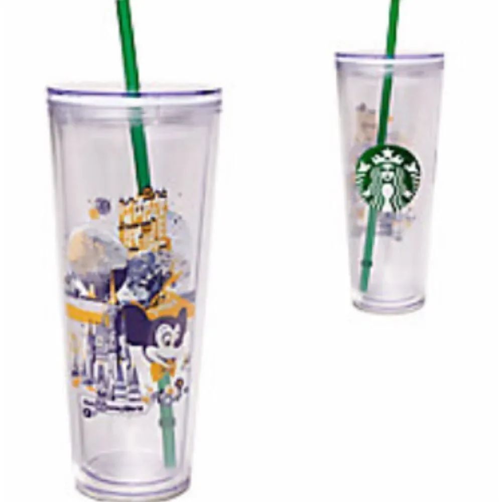 Starbucks Walt Disney World Tumbler With Straw The Vault Collection NWT